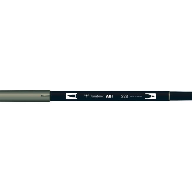 Tombow AB-T Dual Brush Pen Gray Green 228 - 1