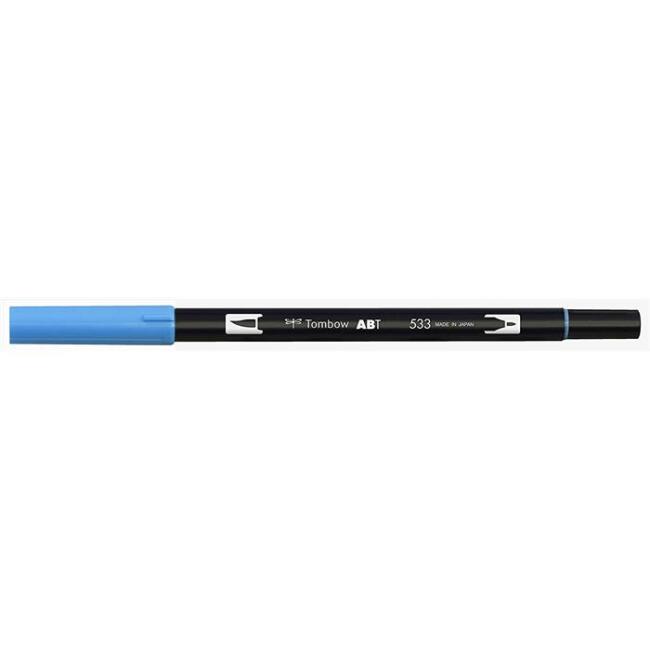 Tombow AB-T Dual Brush Pen - Peacock Blue- 533 - 3