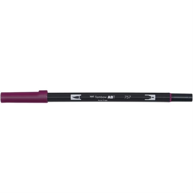 Tombow AB-T Dual Brush Pen Port Red 757 - 2