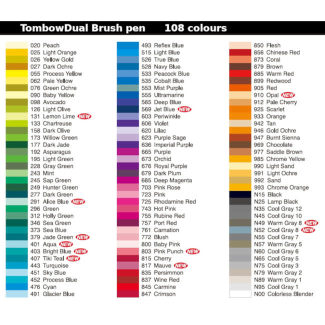 Tombow Ab-T Grafik Çizim Kalem Seti Fantazı Renkler 6Lı N:Tc6Fn - 3