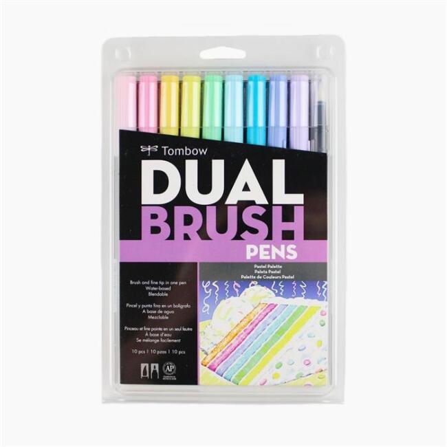 Tombow Dual Brush Pen 10Lu Set Pastel Renkler N:56187 - 6