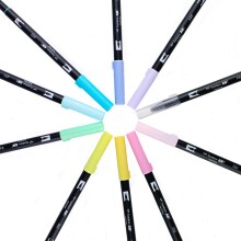 Tombow Dual Brush Pen 10Lu Set Pastel Renkler N:56187 - 8