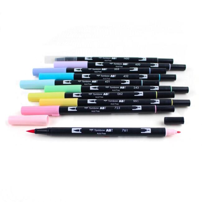 Tombow Dual Brush Pen 10Lu Set Pastel Renkler N:56187 - 2