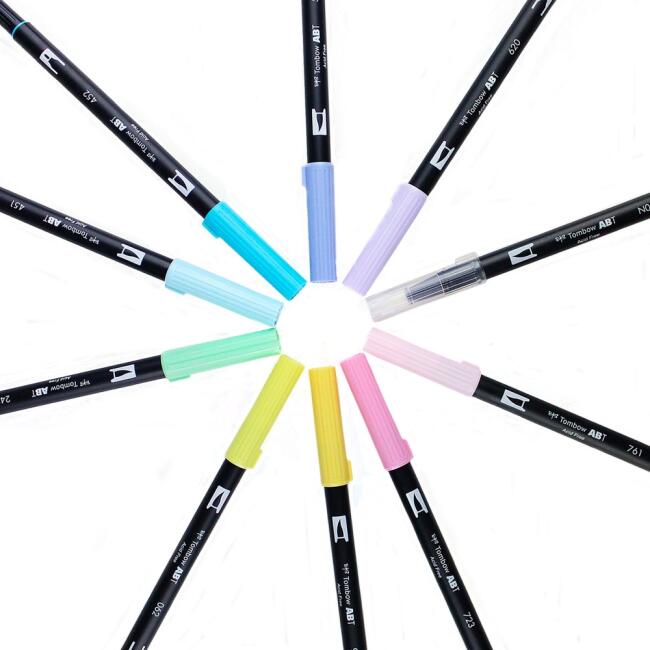Tombow Dual Brush Pen 10Lu Set Pastel Renkler N:56187 - 3