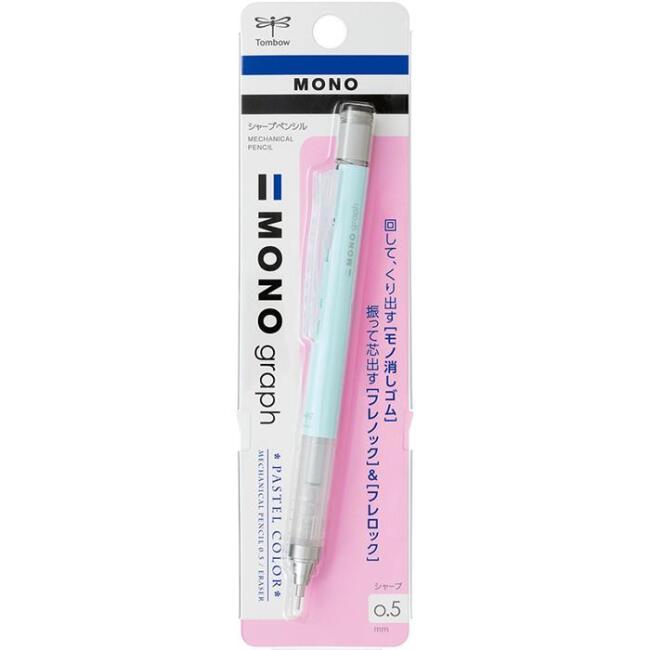 Tombow Mono Graph Shaker Uçlu Kalem 0,5 mm Pastel Buz Mavi - 1