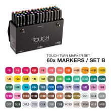 Touch Çift Taraflı Marker 60 Renk Set B - Touch (1)