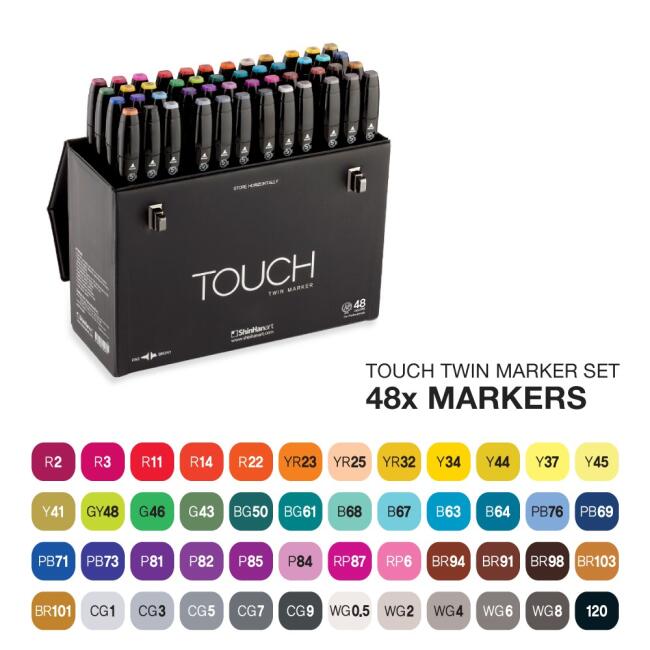 Touch Çift Uçlu Keçeli Kalem Seti 48Lı N:1104800 - 6