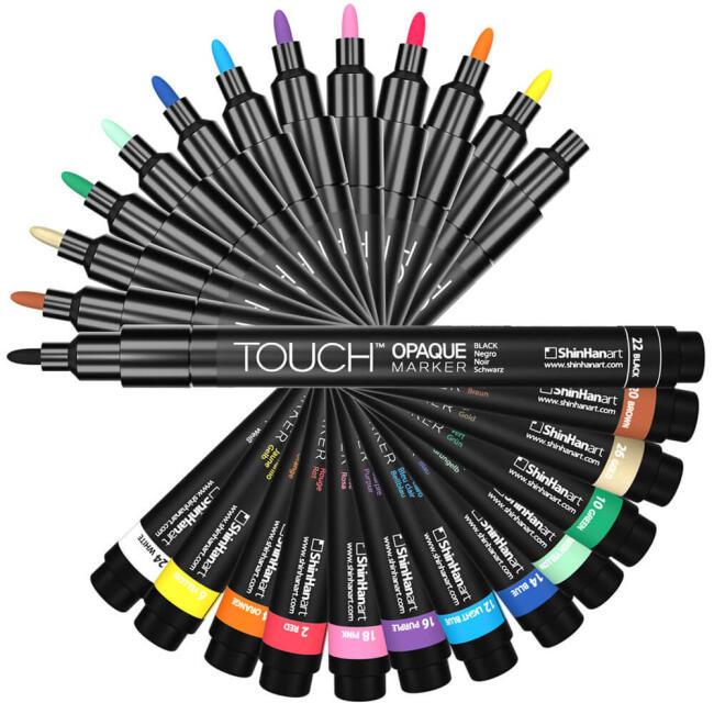 Touch Opaque Marker Su Bazlı Kalem Fine Uç 0.8 - 1.3 mm (Tüm Renkler) - 1