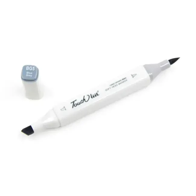 Touchliit Çift Taraflı Marker Kalem Blue Grey 5 BG5 - 1