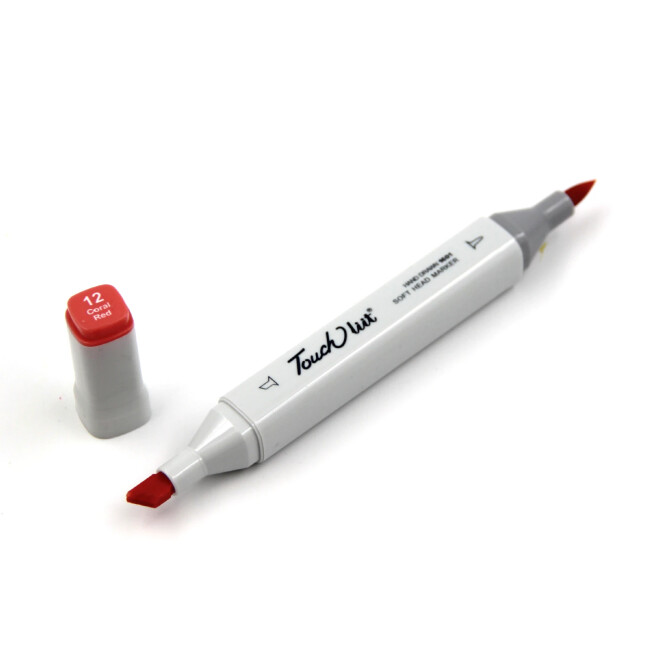 Touchliit Çift Taraflı Marker Kalem Coral Red R12 - Gvn Art