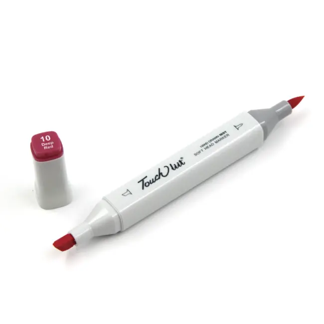 Touchliit Çift Taraflı Marker Kalem Deep Red R10 - 1