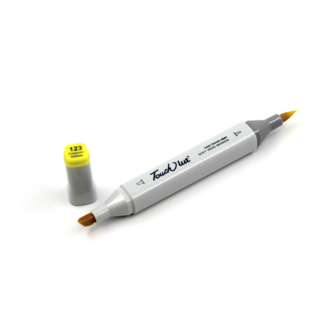 Touchliit Çift Taraflı Marker Kalem Fluorescent Yellow F123 - Gvn Art