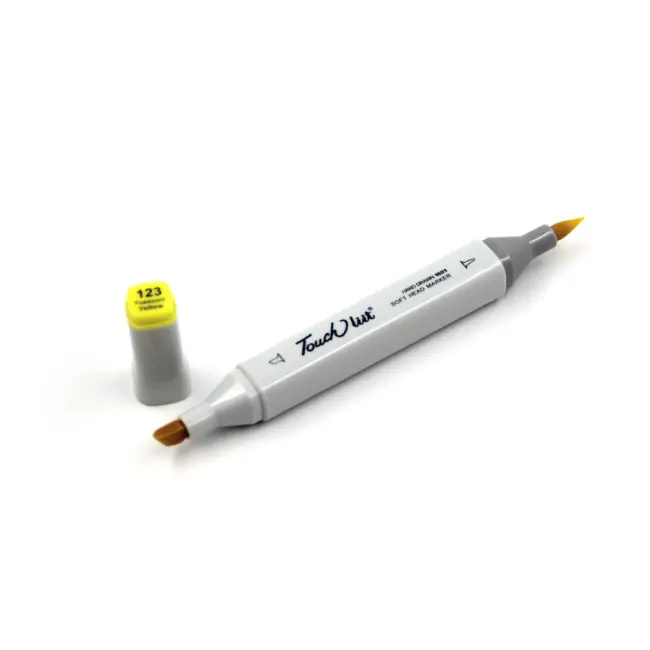 Touchliit Çift Taraflı Marker Kalem Fluorescent Yellow F123 - 1