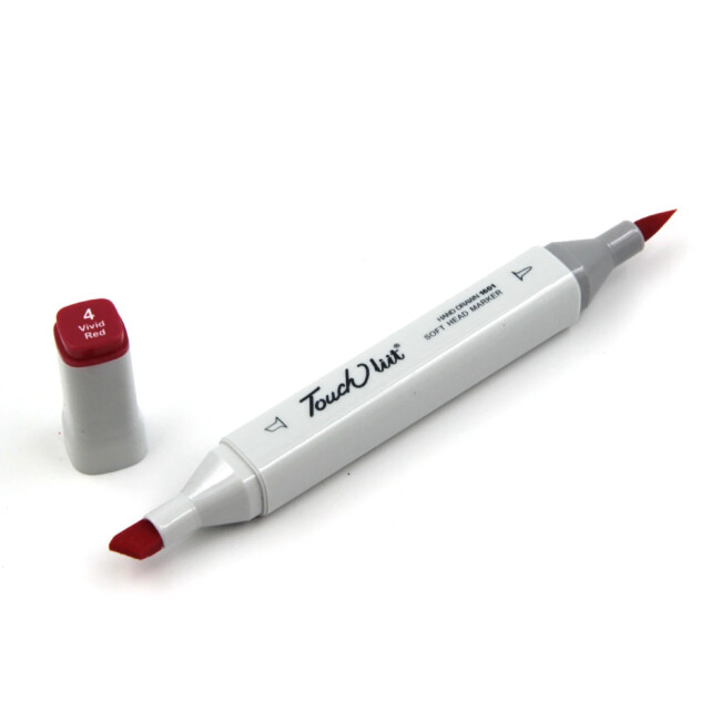 Touchliit Çift Taraflı Marker Kalem Vivid Red R4 - Gvn Art