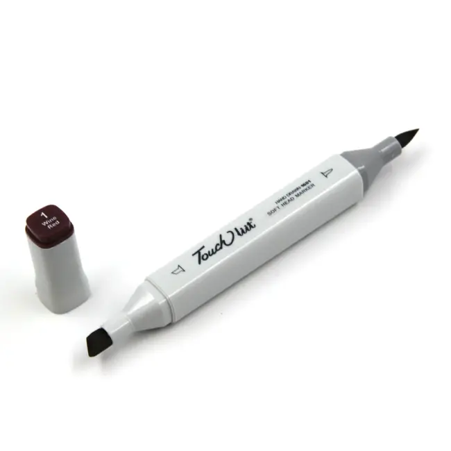 Touchliit Çift Taraflı Marker Kalem Wine Red R1 - 1