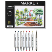 Touchliit Marker Padli Çizim ve Boyama Marker Set 6'lı Pastel Renkler - Gvn Art