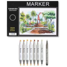 Touchliit Marker Padli Karakter Çizim ve Boyama Marker Set A 6'lı Ten Renkleri - 1