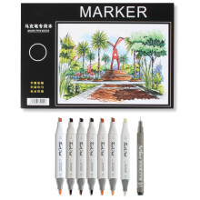 Touchliit Marker Padli Karakter Çizim ve Boyama Marker Set B 6'lı Ten Renkleri - Gvn Art