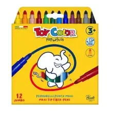 Toy Color Jumbo Keçeli Kalem 5 mm 12'li 0045.000 - 1