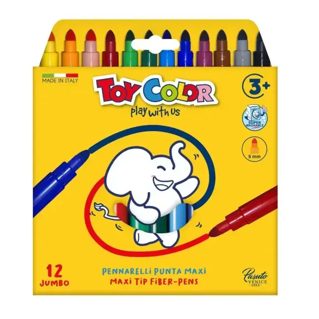 Toy Color Jumbo Keçeli Kalem 5 mm 12'li 0045.000 - Toy Color