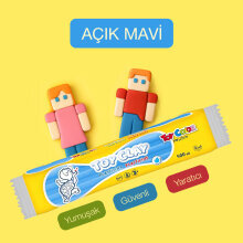 Toy Color Plastilin Kurumayan ve Glutensiz Oyun Hamuru 500 gr Açık Mavi - Toy Color (1)