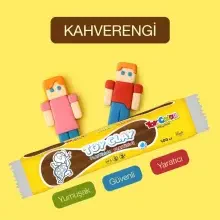 Toy Color Plastilin Kurumayan Modelleme Hamuru 500 gr Kahverengi 1009.022 - Toy Color (1)