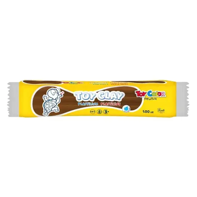 Toy Color Plastilin Kurumayan ve Glutensiz Oyun Hamuru 500 gr Kahverengi 1009.022 - Toy Color