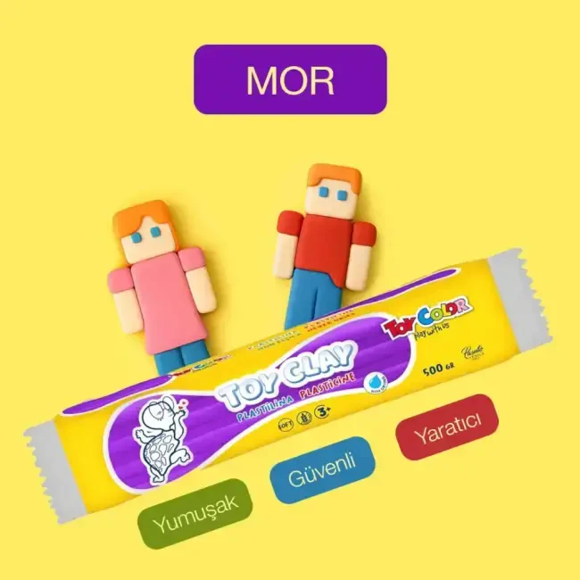 Toy Color Plastilin Kurumayan Modelleme Hamuru 500 gr Mor 1009.019 - 2