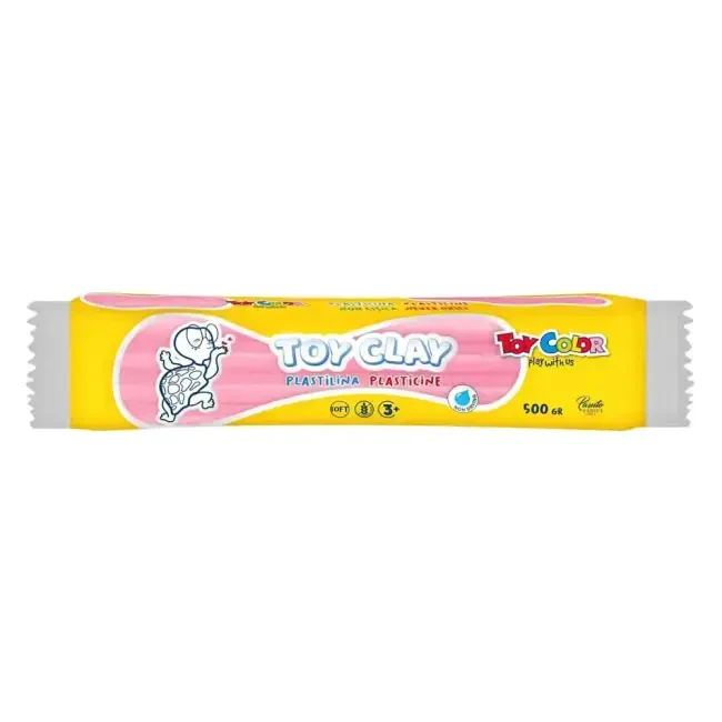 Toy Color Plastilin Kurumayan ve Glutensiz Oyun Hamuru 500 gr Pembe 1009.006 - Toy Color