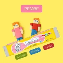Toy Color Plastilin Kurumayan ve Glutensiz Oyun Hamuru 500 gr Pembe 1009.006 - Toy Color (1)