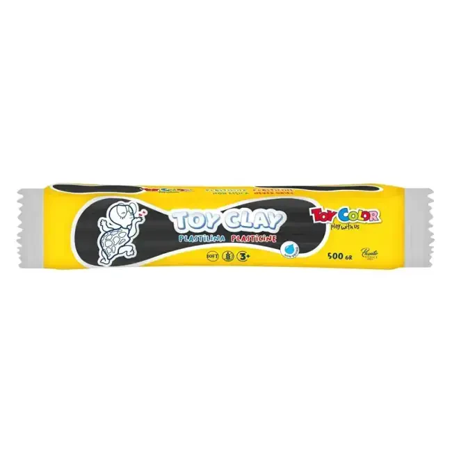 Toy Color Plastilin Kurumayan ve Glutensiz Oyun Hamuru 500 gr Siyah 1009.024 - Toy Color