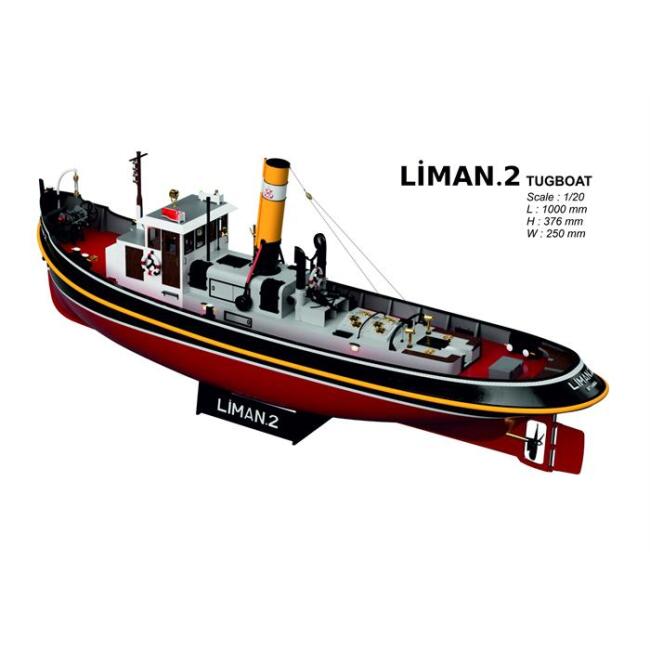 Türkmodel Ahşap Maket 1:20 Ölçek Gemi Liman 2 100 cm - 1
