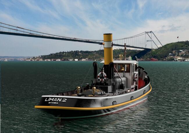 Türkmodel Ahşap Maket 1:20 Ölçek Gemi Liman 2 100 cm - 4