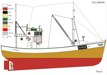 TürkModel Ahşap Maket 1:25 Ölçek Gemi M/S Follabuen Balıkçı Teknesi 75cm - TÜRKMODEL (1)
