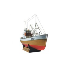 TürkModel Ahşap Maket 1:25 Ölçek Gemi M/S Follabuen Balıkçı Teknesi 75cm - Türkmodel