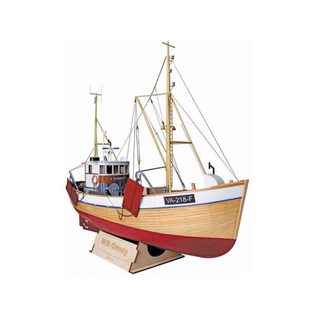 Türkmodel Ahşap Maket Balıkçı Teknesi 1:25 Ölçek M/S Conny - 1