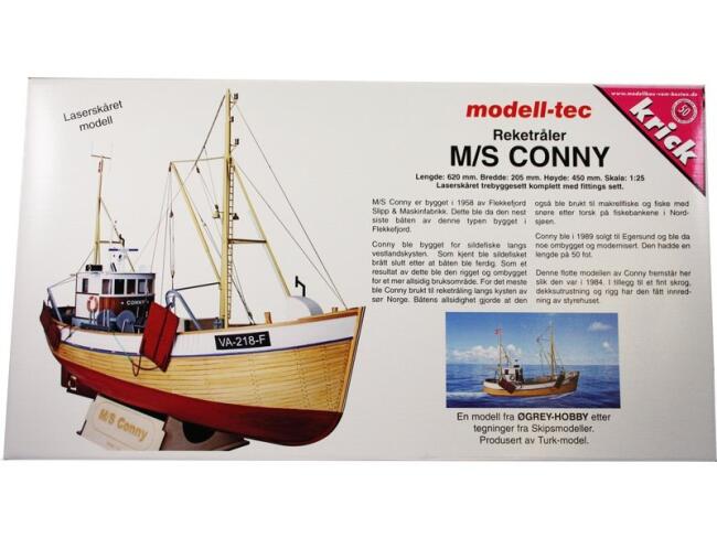Türkmodel Ahşap Maket Balıkçı Teknesi 1:25 Ölçek M/S Conny - 5