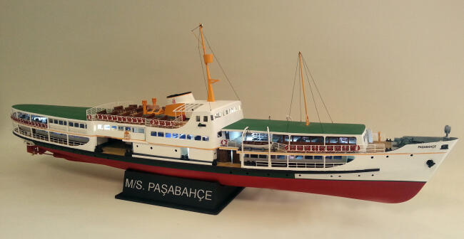 Turkmodel Maket Ahşap Gemi Paşabahçe Vapuru 1/87 N:141 - 7