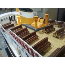 Turkmodel Maket Ahşap Gemi Paşabahçe Vapuru 1/87 N:141 - 8