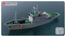 Turkmodel Maket Ahşap Gemi Y. Fbv Westra Balıkçı Teknesi 1/50 118Cm (Rc-Suda Yüzer) - 6