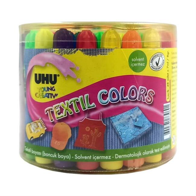 Uhu Young Creativ Simli Kumaş Süsleme Boyası 48’li - 1