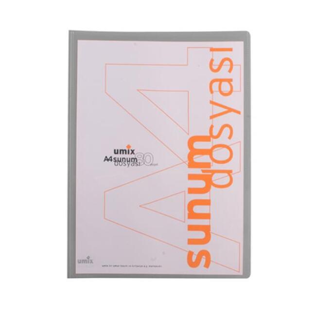 Umix A4 Sunum Dosyası 80’li Gri - 1