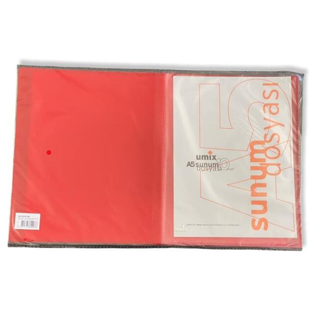 Umix A5 Standart Sunum Dosyası Databook 10’lu Kırmızı - 2