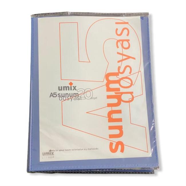 Umix Onden Ceplı Sunum Dosyası Databook A5 20Lı Lacıvert - 2