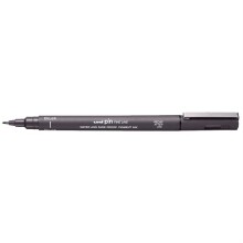 Uni Pin Su Bazlı Fırça Uçlu Teknik Çizim Kalemi Dark Grey - Uni