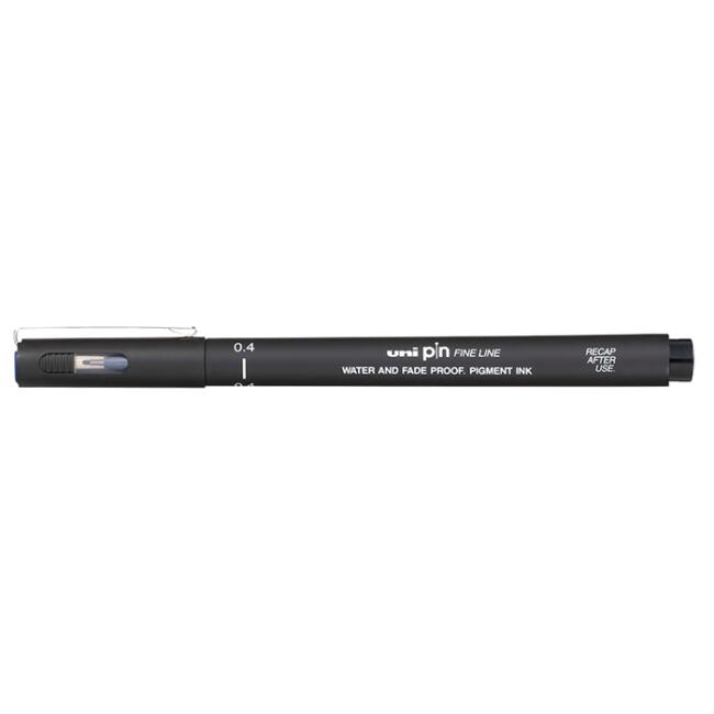 Uni Pin Su Bazlı Teknik Çizim Kalemi Siyah 0,4 mm - 1