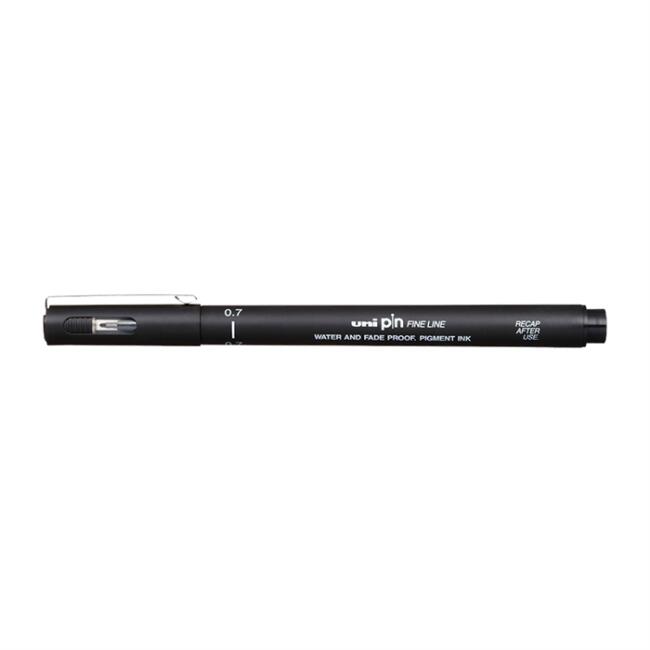 Uni Pin Su Bazlı Teknik Çizim Kalemi Siyah 0,7 mm - 1