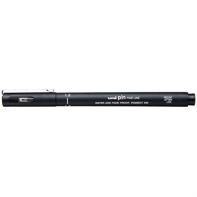 Uni Pin Su Bazlı Teknik Çizim Kalemi Siyah 1,2 mm - 1