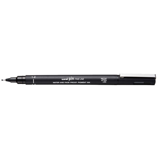Uni Pin Su Bazlı Teknik Çizim Kalemi Siyah 1,2 mm - 2
