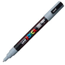 Uni Posca Marker PC-3M Boyama Markörü 0.9-1.3 mm Grey - Uni (1)